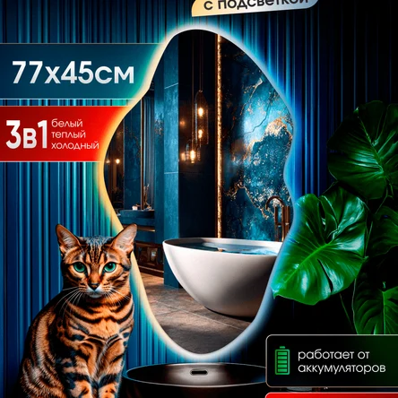 Фигурное зеркало 77х45